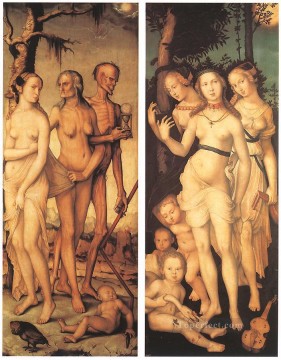 Las tres edades del hombre y las tres gracias El pintor desnudo renacentista Hans Baldung Pinturas al óleo